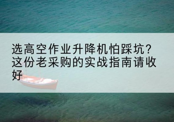 宝应高空作业升降机厂家推荐-选高空作业升降机怕踩坑？这份老采购的实战指南请收好